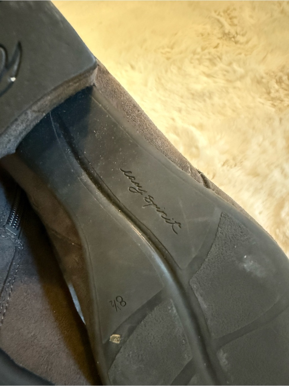 Easy Spirit Dark Gray Suede Ankle Booties with Block Heel - Picture 7 of 9